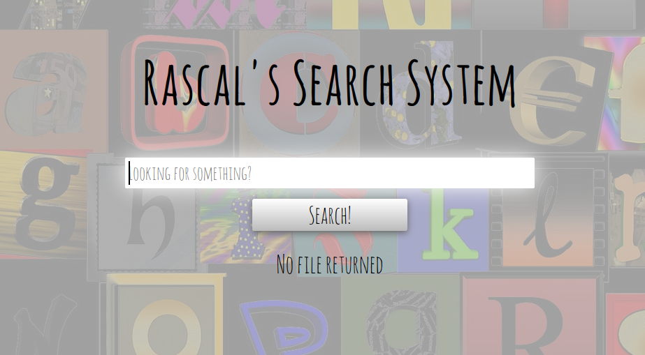 RISCAL' S SEARCH SOMfiHlNL? SEARCH! No 