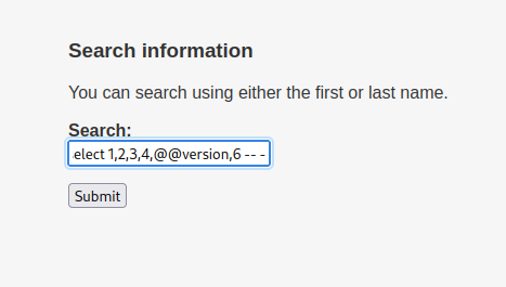 Search information You can search using either the first or last name. Search: elect - 