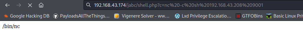 Google Hacking DB /bin/nc PayloadsAllTheThings... Vigenere Solver- ww... Lxd Privilege Escalatio... GTFOBins Basic Linux Pr 